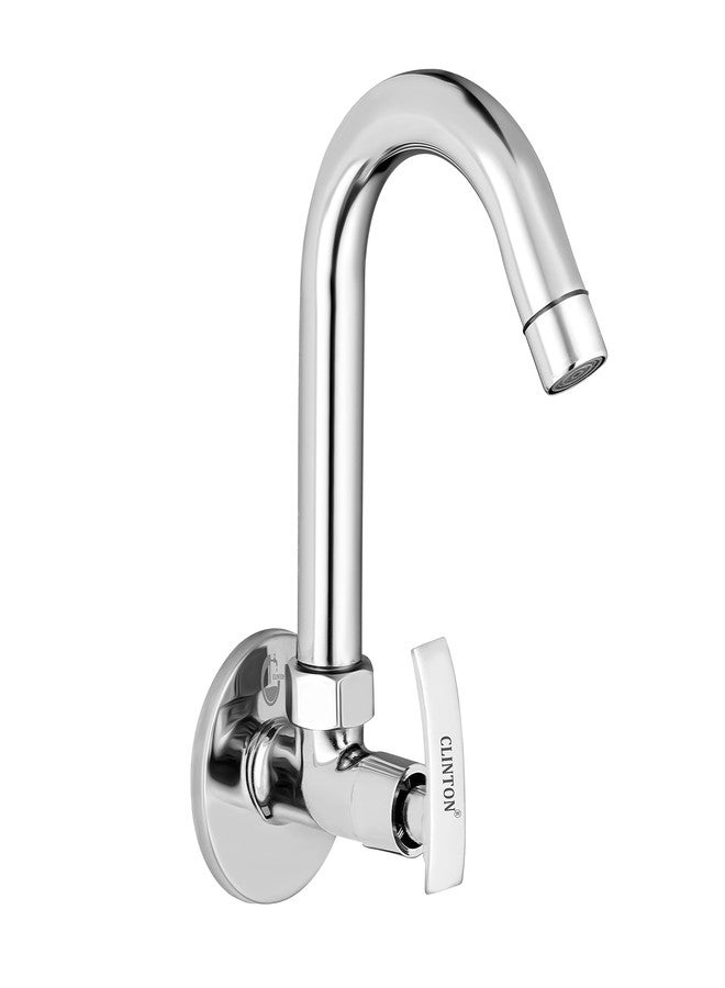 CLINTON Ocean Brass Sink Cock with Swinging Spout/Wall Mounted - Image 1